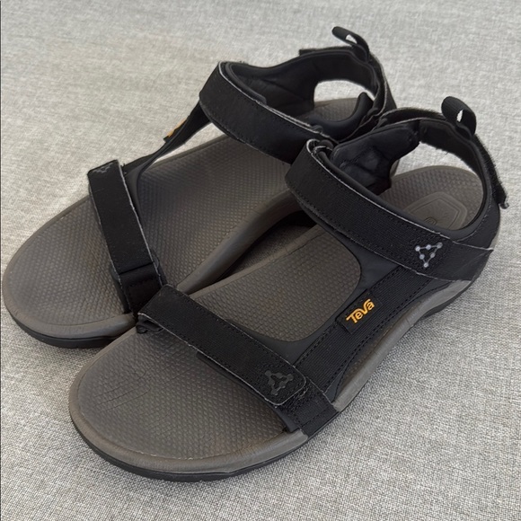 Teva Meachem Black Adjustable Sandals - Picture 1 of 10